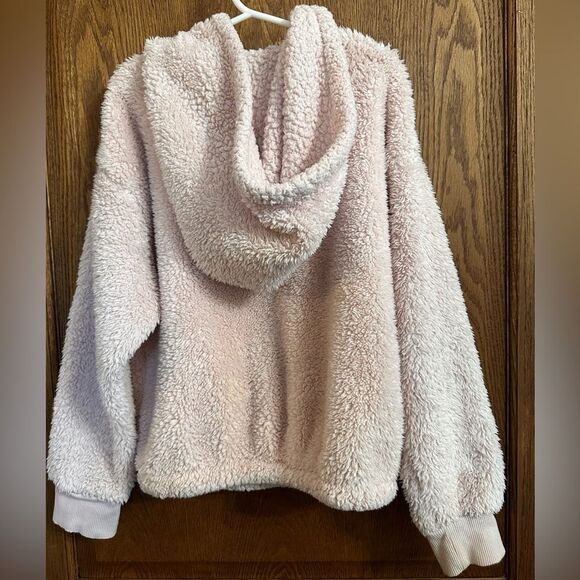 Love Glam Girl Jayme Sz 6X Brushed Fuzzy Pullover Hoodie Sweater 1/4 Zip - Picture 2 of 2